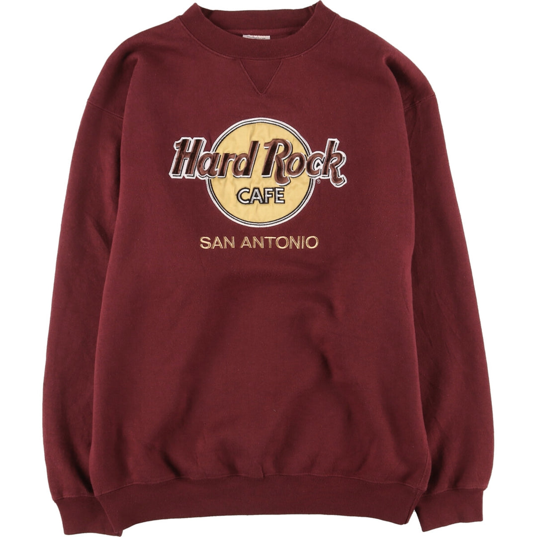 90s~00'S Hard Rock Cafe SAN ANTONIO Advertising Sweatshirt Trainer Men's L Vintage /eaa410642