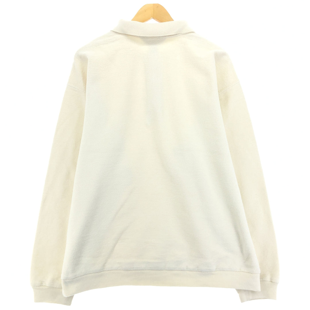 90'S Land's End collared half button plain blank sweatshirt sweatshirt made in USA men's XL vintage /eaa410644