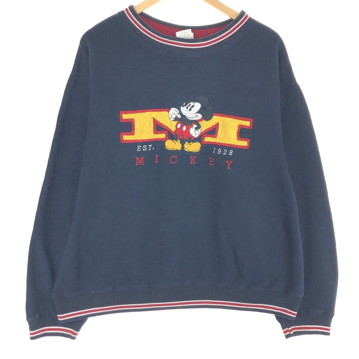 00'S DISNEY MICKEY MOUSE Mickey Mouse character sweatshirt, sweatshirt, men's size L / eaa410645