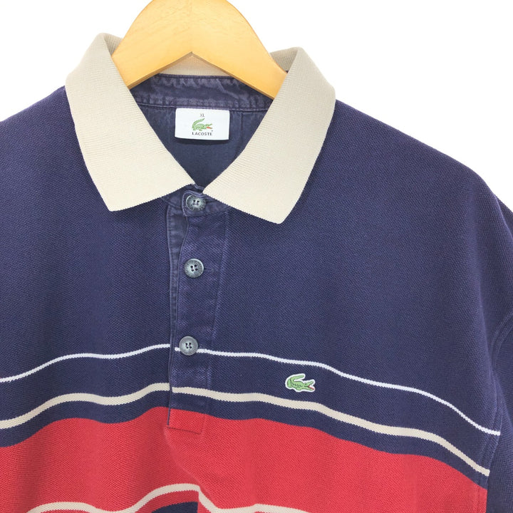 Lacoste LACOSTE Short Sleeve Striped Polo Shirt Men's XL /eaa410710