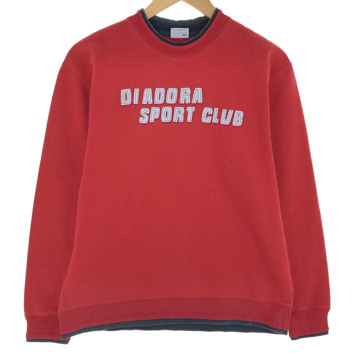 Diadora Layered Neck Logo Sweatshirt Trainer Men's S Size / eaa410726