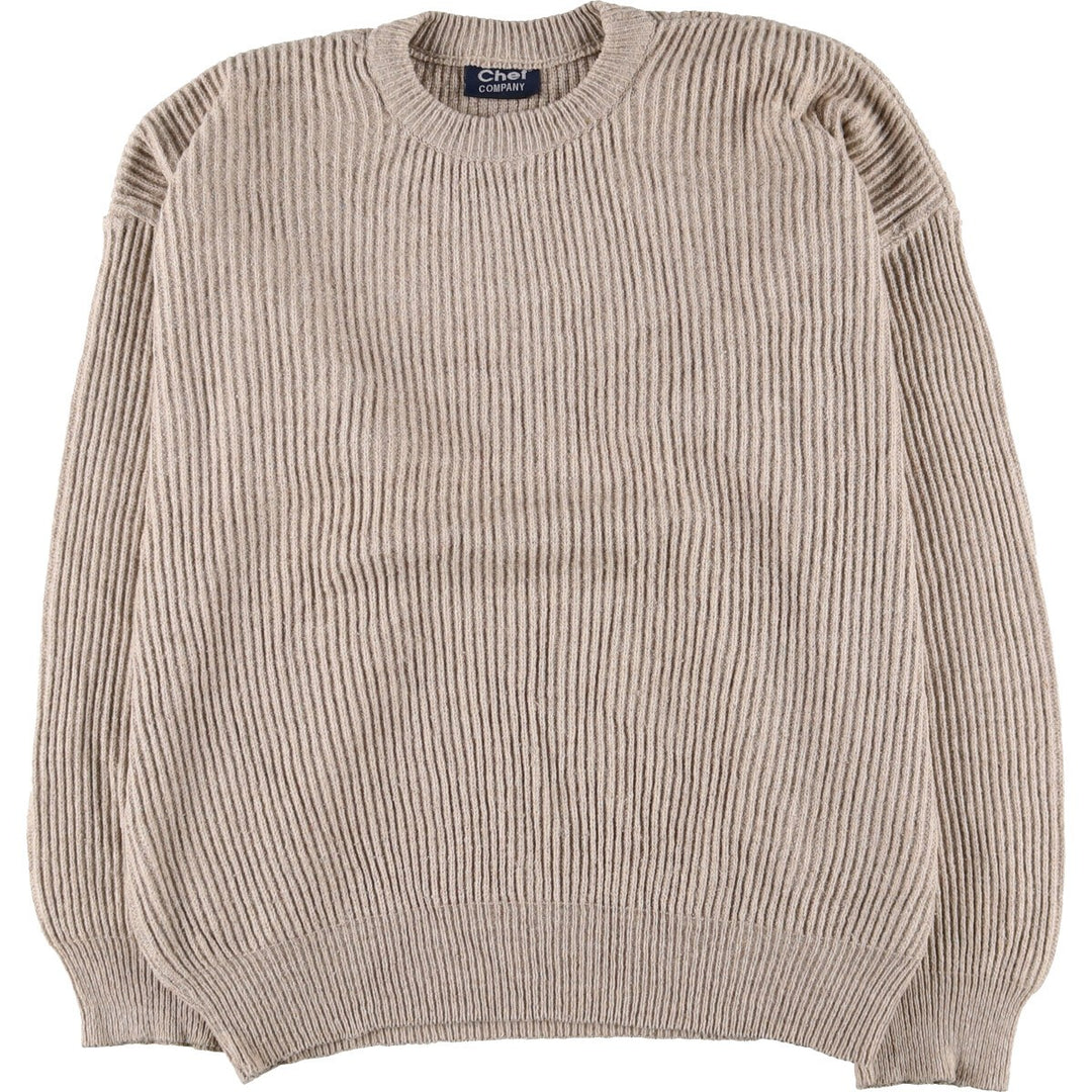 Ribbed knit sweater, men's size XXL unclear Beige type Vintage Second Hand
