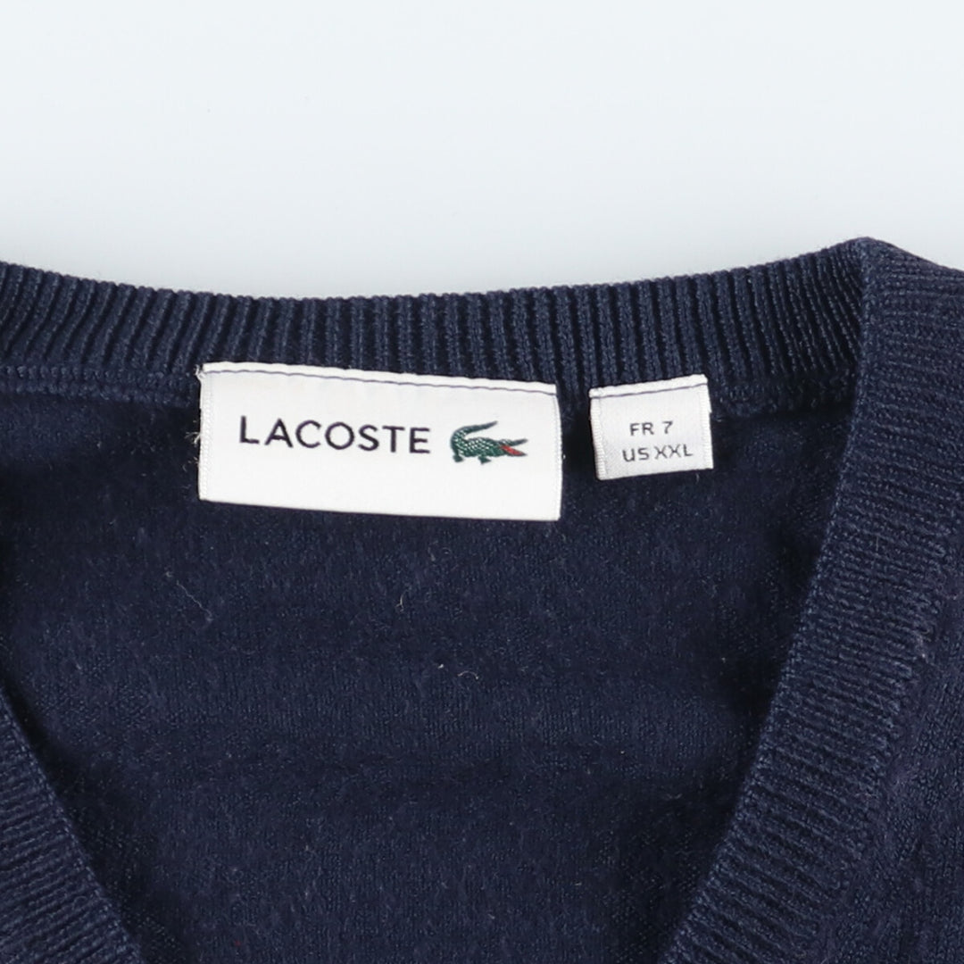 Lacoste LACOSTE V-neck acrylic knit sweater Men's XXL /eaa410814