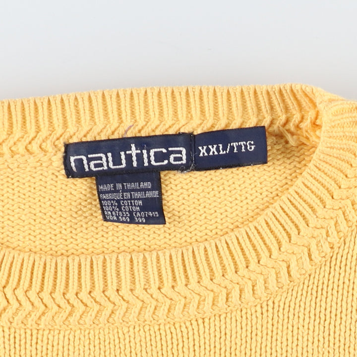 90'S NAUTICA Cotton Knit Sweater Men's XXL Vintage /eaa410834