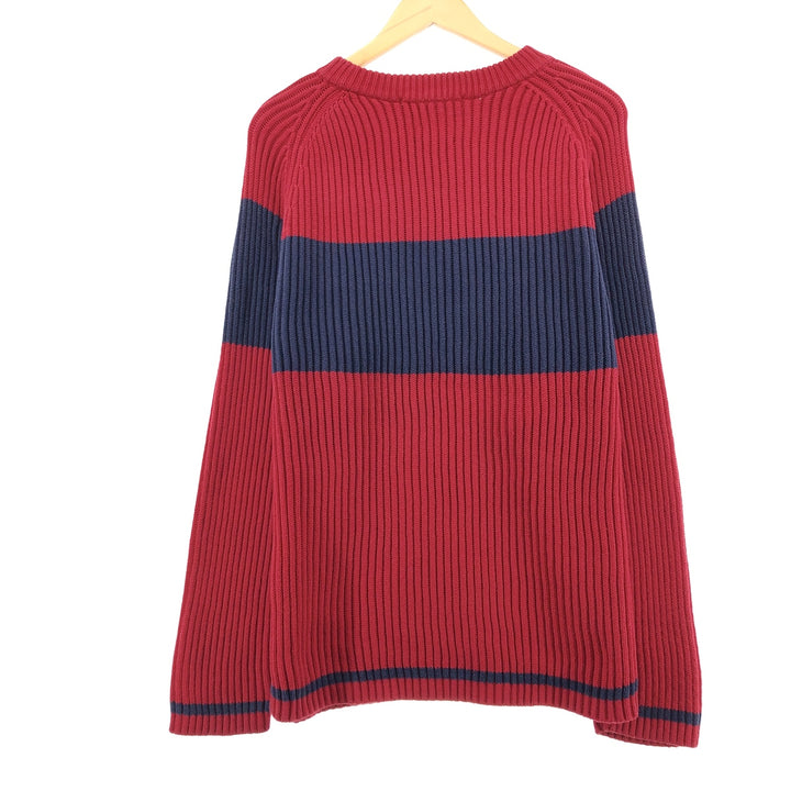 90'S Tommy Hilfiger Striped Pattern Cotton Knit Sweater Men's XXL Vintage / eaa410851