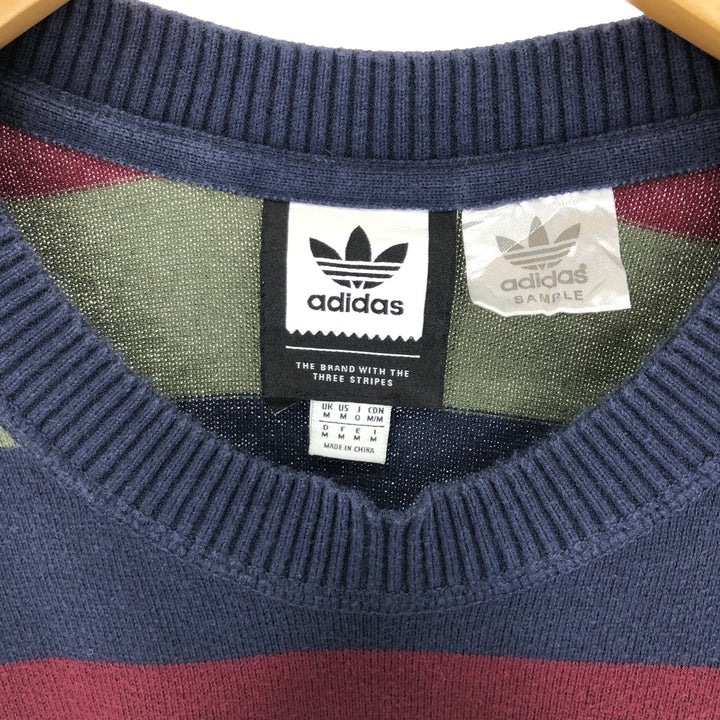 Adidas Border Pattern Cotton Knit Sweater Men's M / eaa410859