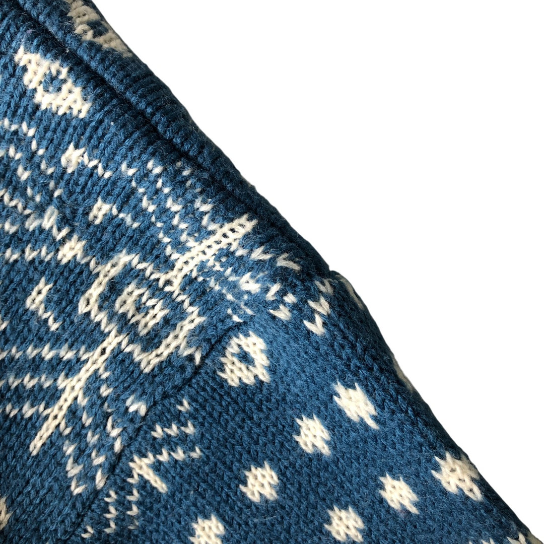 Vintage 1980'S Wrangler Fair Isle Pattern Acrylic Knit Sweater, Men's Size Large acrylic blue type Vintage Second Hand