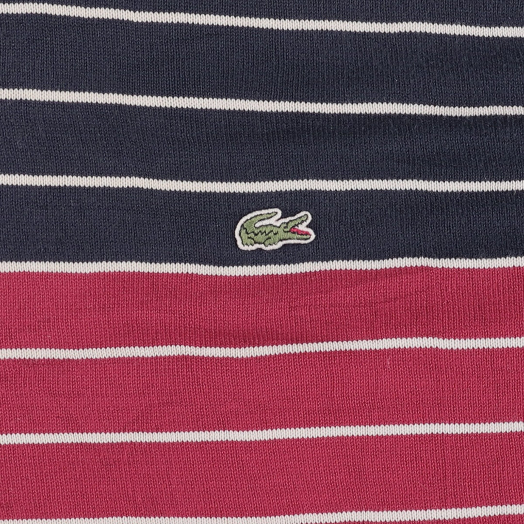 Lacoste Striped Cotton Knit Sweater, Size 5 (Men's L) cotton red type Vintage Second Hand