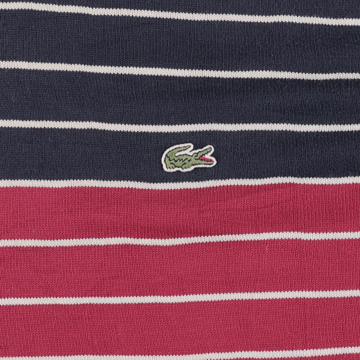 Lacoste Striped Cotton Knit Sweater, Size 5 (Men's L) cotton red type Vintage Second Hand