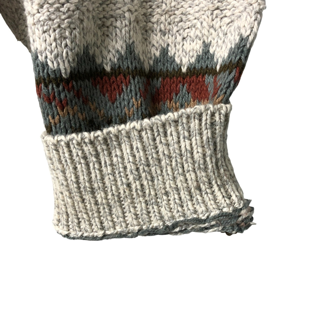 Van Heusen VAN HEUSEN all-over print cotton knit sweater, Made in USA, Men's XL cotton gray type Vintage Second Hand