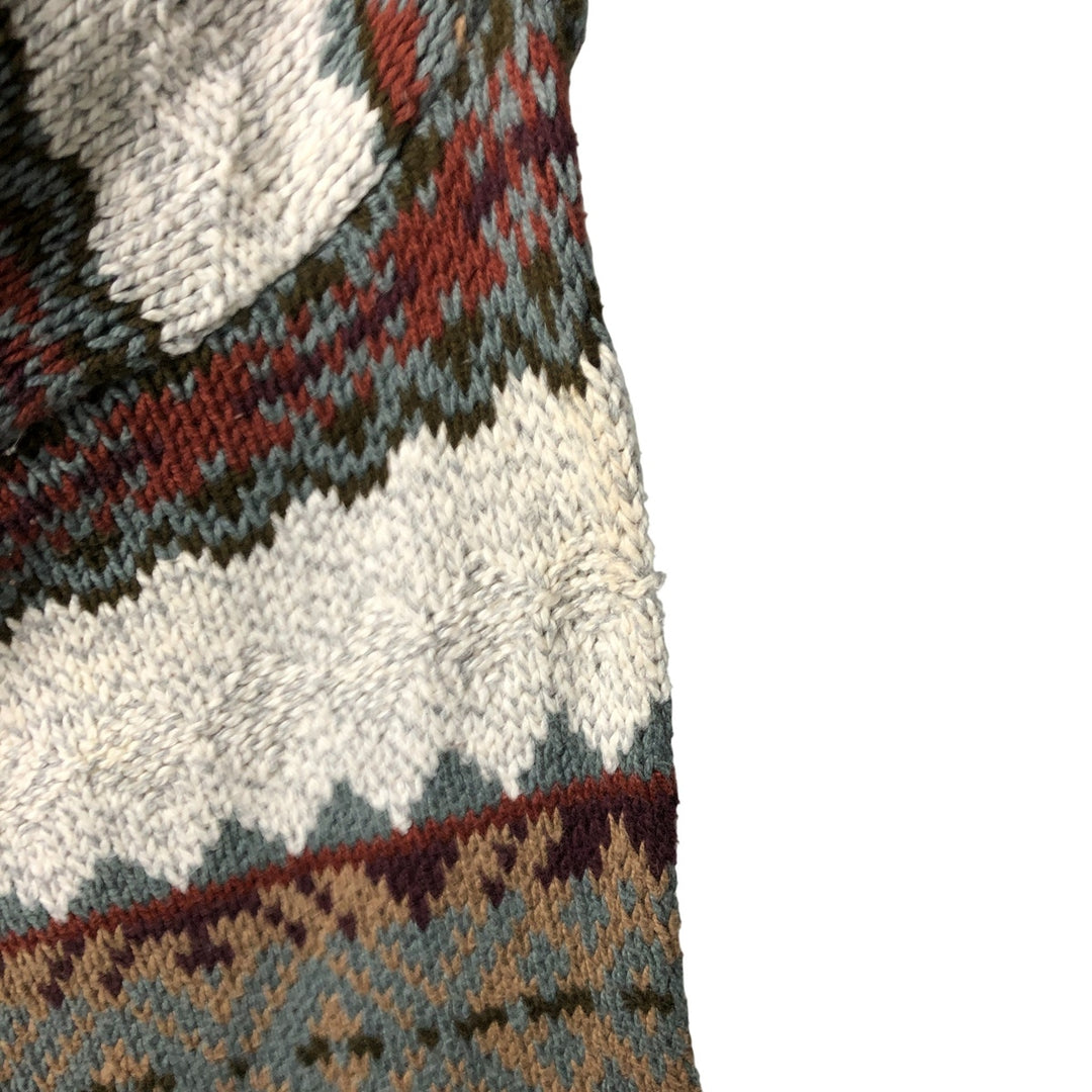 Van Heusen VAN HEUSEN all-over print cotton knit sweater, Made in USA, Men's XL cotton gray type Vintage Second Hand