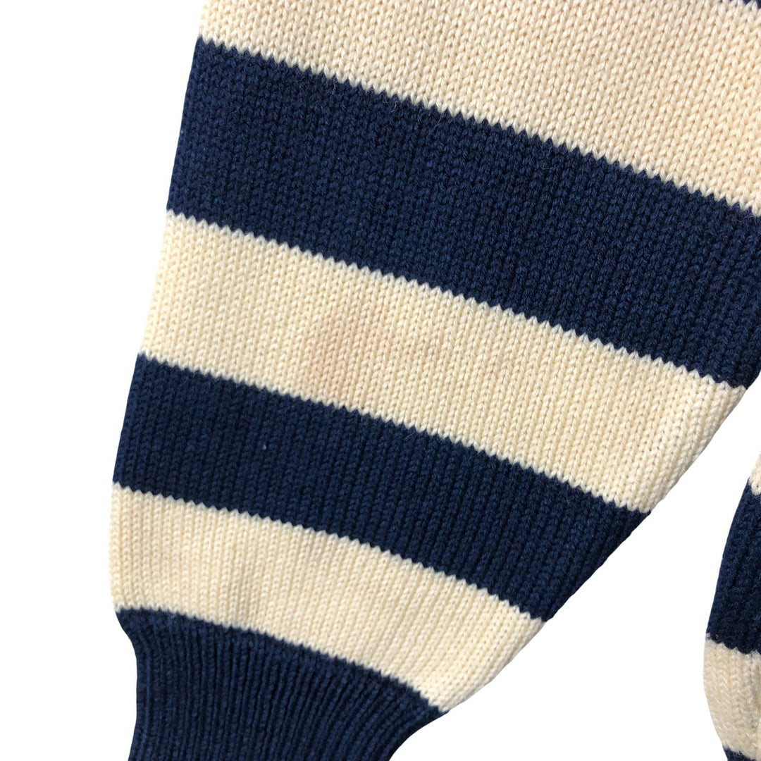 90'S VanCort Striped Acrylic Knit Sweater, Men's Size XL, Vintage acrylic ivory Vintage Second Hand