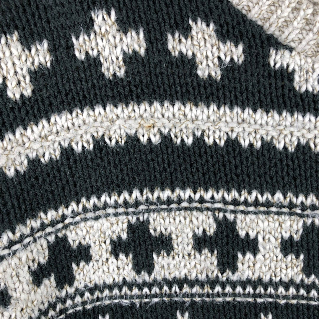 Vintage 1990'S American Eagle Outfitters mock neck knit sweater, made in the USA, size L, men's. cotton ivory Vintage Second Hand