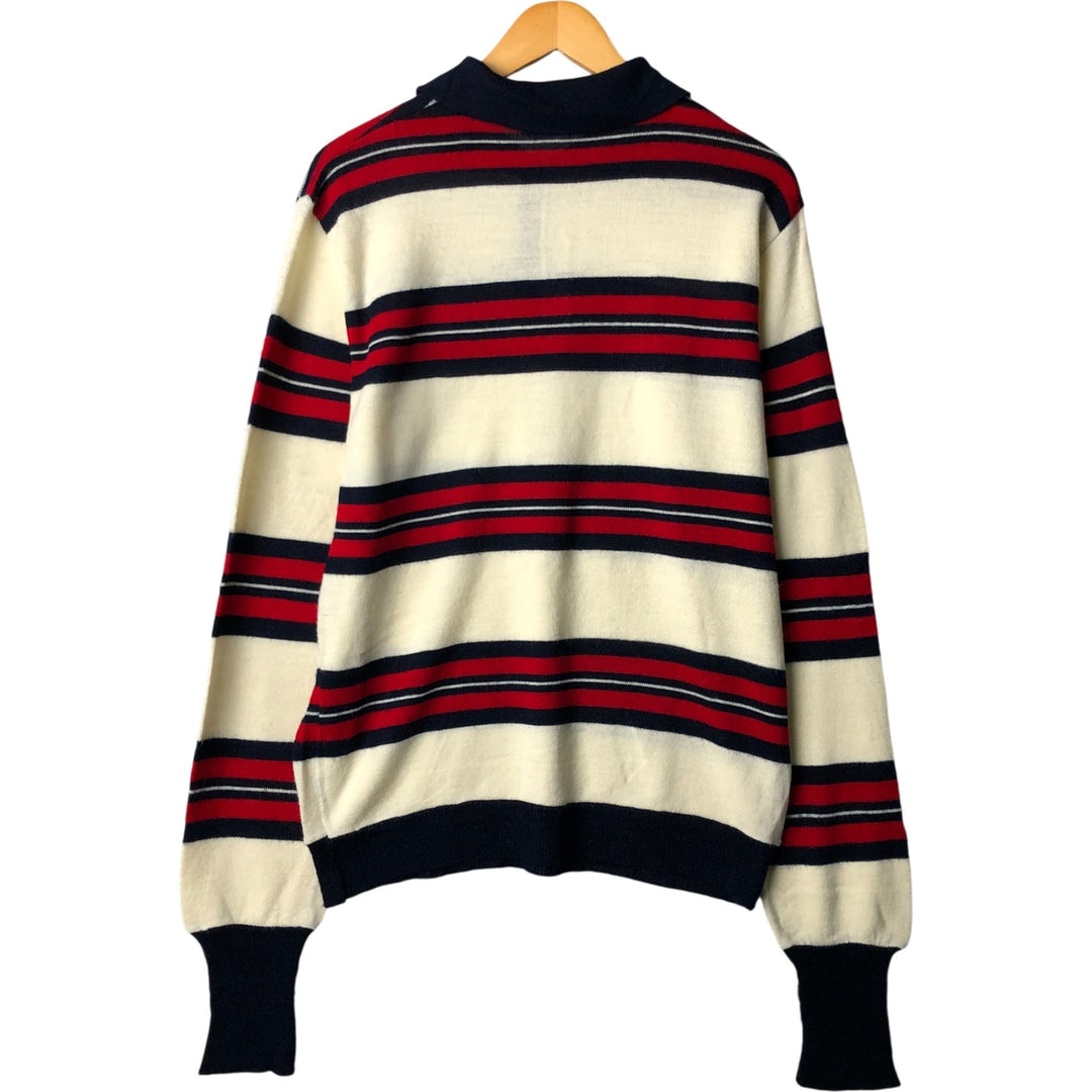 Vintage Andhurst striped knit polo sweater, men's size XL Oron Acrylic red type Vintage Second Hand