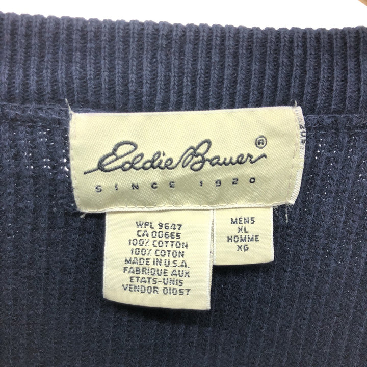 90s~00'S Eddie Bauer Cotton Knit Sweater Made in USA Men's XL Vintage /eaa410980