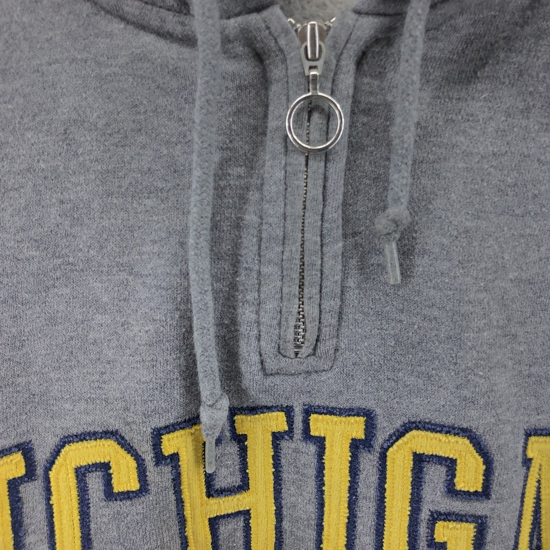 00'S Nike NIKE TEAM MICHIGAN University of Michigan College Sweat Half Zip Hoodie Men's XXL / eaa411086