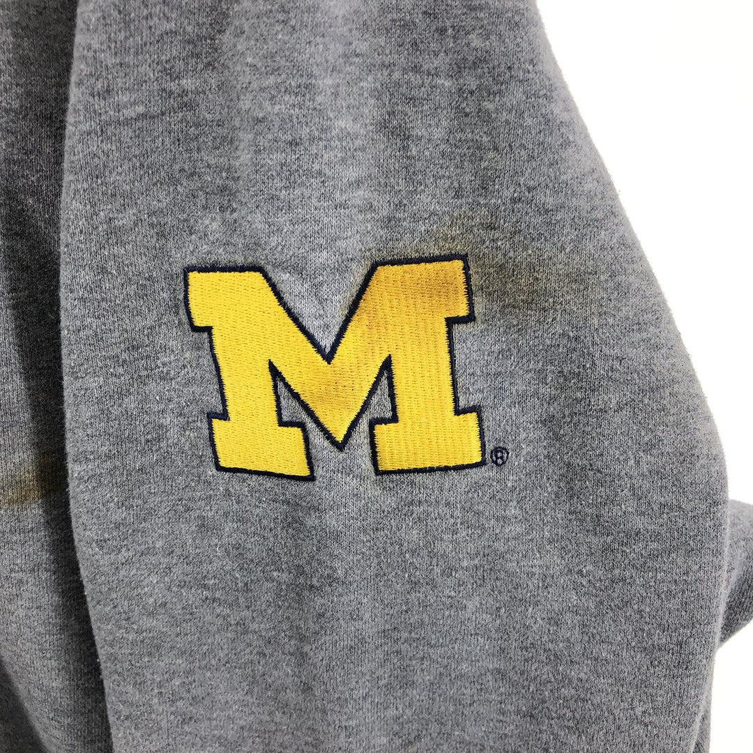 00'S Nike NIKE TEAM MICHIGAN University of Michigan College Sweat Half Zip Hoodie Men's XXL / eaa411086