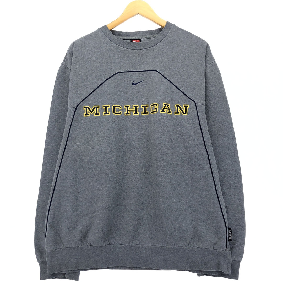 00'S Nike NIKE TEAM MICHIGAN University of Michigan college sweatshirt trainer men's L /eaa411112