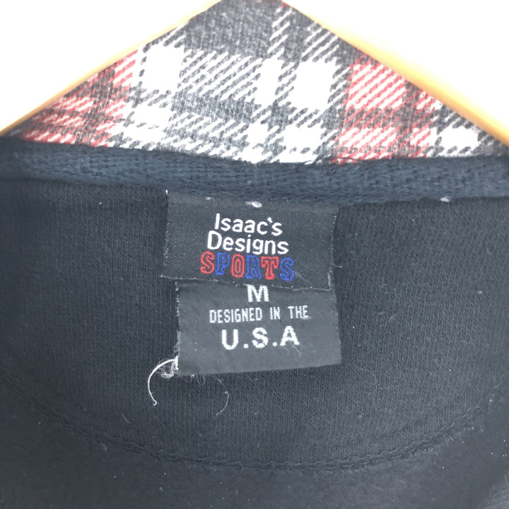 ISAAC'S DESIGNS SPORTS Half-Zip Sweatshirt, Made in USA, Men's M /eaa411158