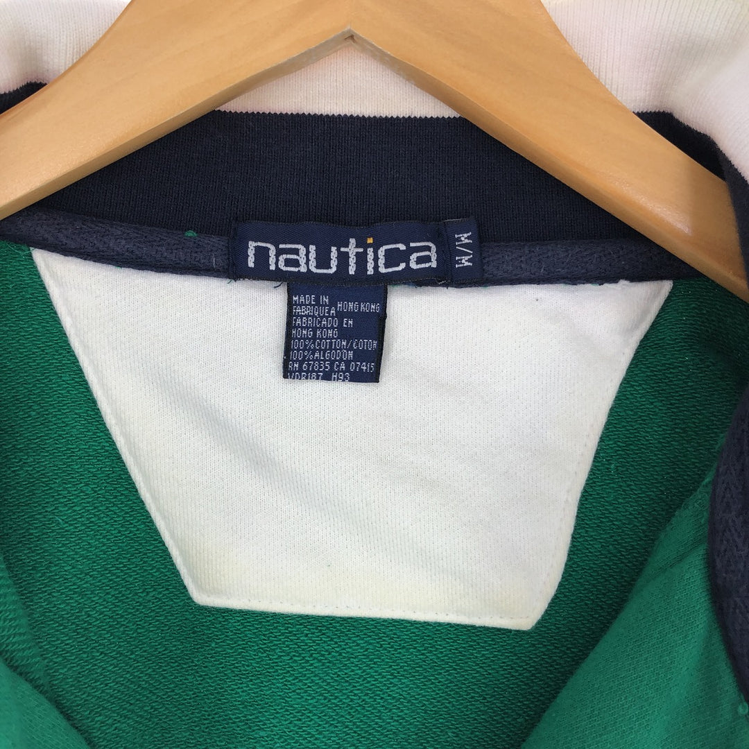 90'S NAUTICA Lowercase Letter Half-Zip Sweatshirt, Men's M, Vintage / eaa411253