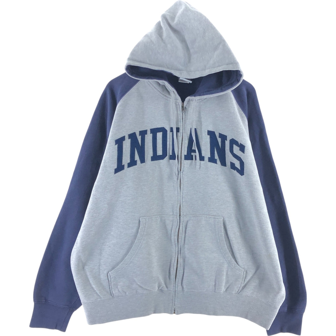 90'S Majestic MLB Cleveland Indians Sweatshirt Full Zip Hoodie Men's XXL Vintage /eaa411297