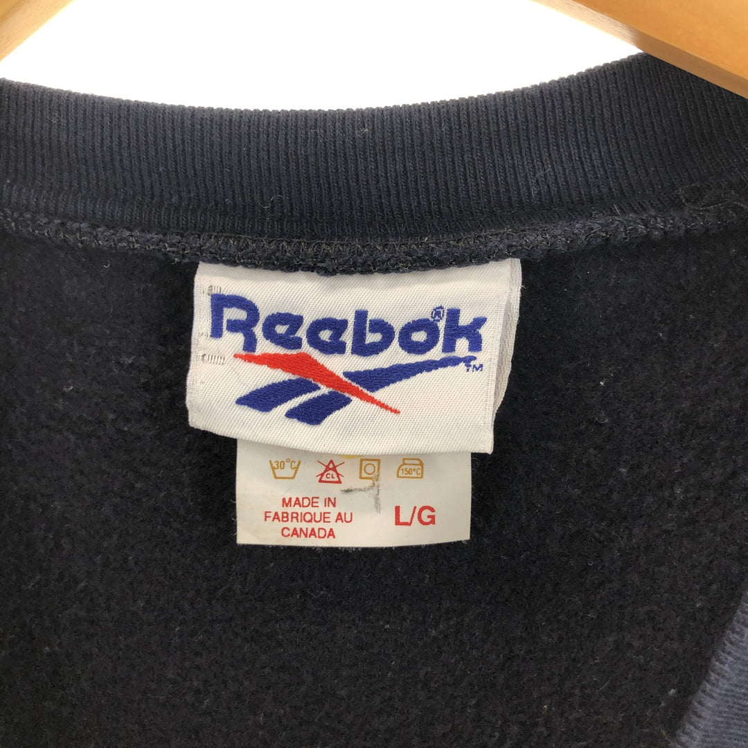 90'S Reebok One Point Logo Sweatshirt Trainer Made in Canada Men's L Size Vintage / eaa411373