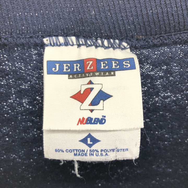 00s-90'S Jerzees Printed Sweatshirt Trainer Made in USA Men's L Vintage /eaa411374