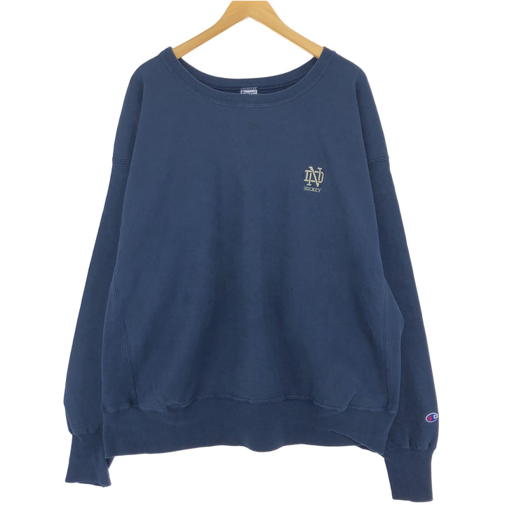 90s~00'S Champion Reverse Weave NOTRE DAME Notre Dame University College Sweatshirt Trainer Men's XXL Vintage /eaa411403