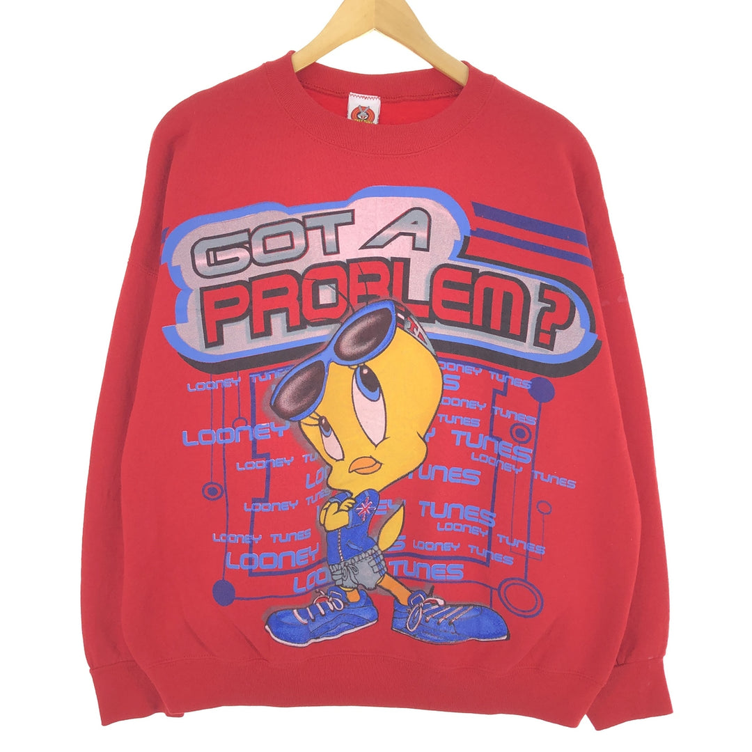 90'S Looney Tunes Tweety Character Sweatshirt Trainer Made in USA Men's XXL Vintage /eaa411419