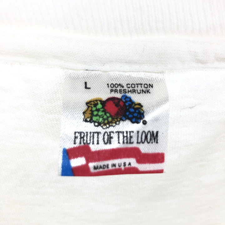 90'S Fruit of the Loom back print T-shirt made in USA, men's L, vintage /eaa411551