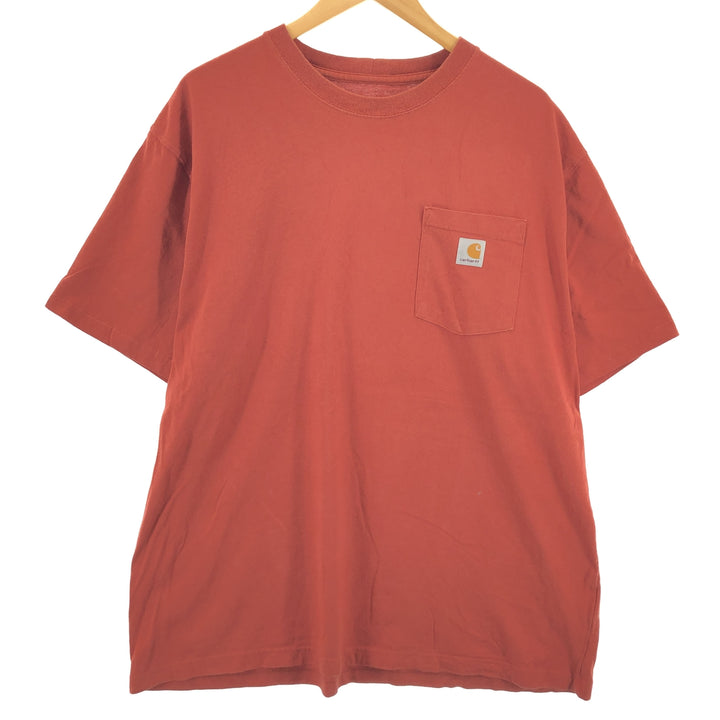 Carhartt ORIGINAL FIT short sleeve one point logo pocket T-shirt Men's XL equivalent / eaa411568