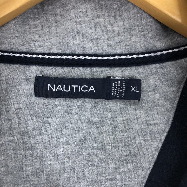 00'S NAUTICA Back Logo Half Zip Sweatshirt Trainer Men's XL /eaa411636