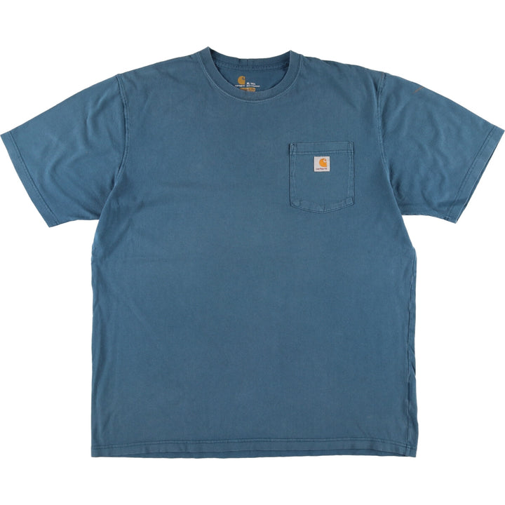 Carhartt ORIGINAL FIT short sleeve one point logo pocket T-shirt Men's XL equivalent / eaa411641