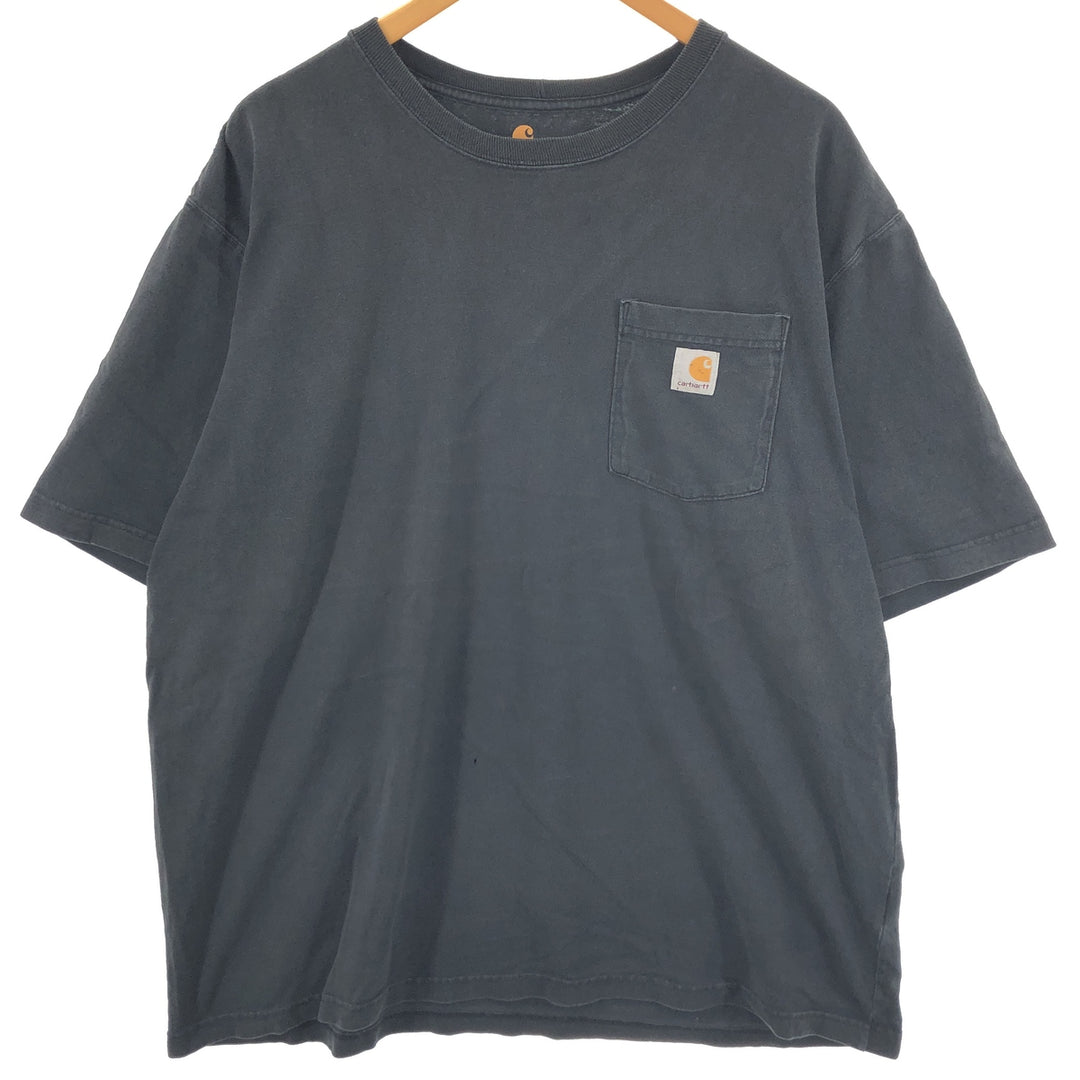 Carhartt ORIGINAL FIT short sleeve one point logo pocket T-shirt Men's XL equivalent / eaa411657