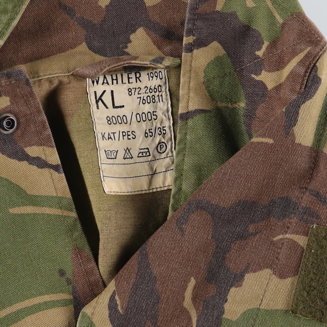 90'S Dutch military genuine camouflage pattern military field jacket 8000/0005 men's XL equivalent vintage /eaa411735