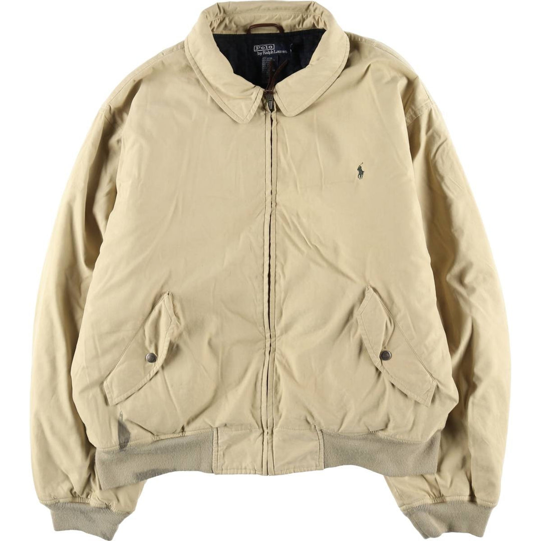 Ralph Lauren POLO by Ralph Lauren padded swing top sports jacket, men's size XXL cotton Beige type Vintage Second Hand
