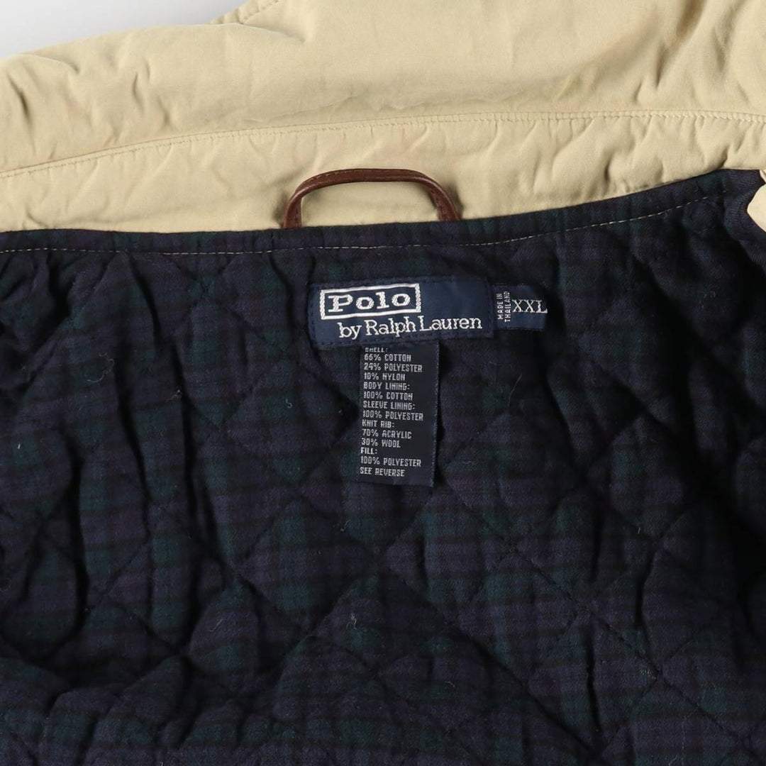 Ralph Lauren POLO by Ralph Lauren padded swing top sports jacket, men's size XXL cotton Beige type Vintage Second Hand