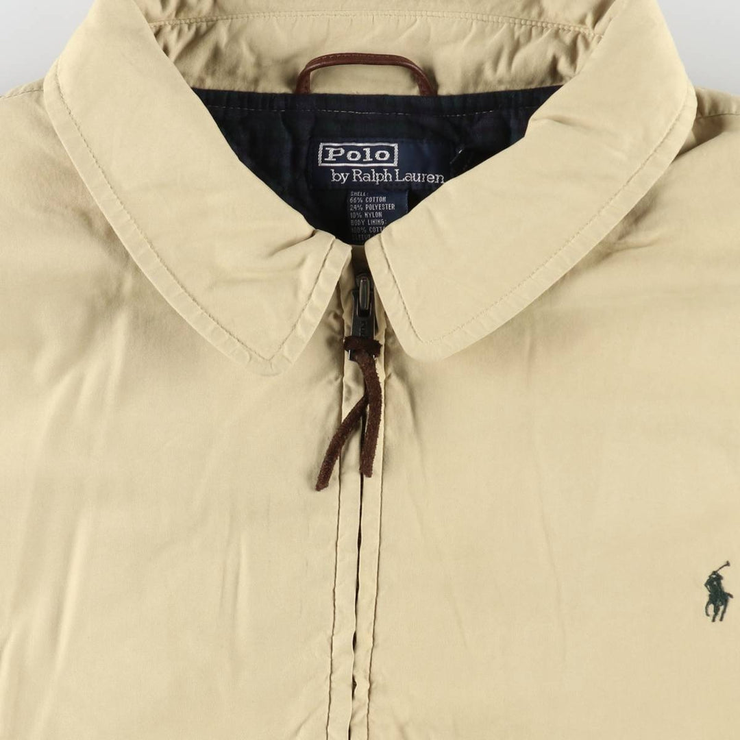 Ralph Lauren POLO by Ralph Lauren padded swing top sports jacket, men's size XXL cotton Beige type Vintage Second Hand