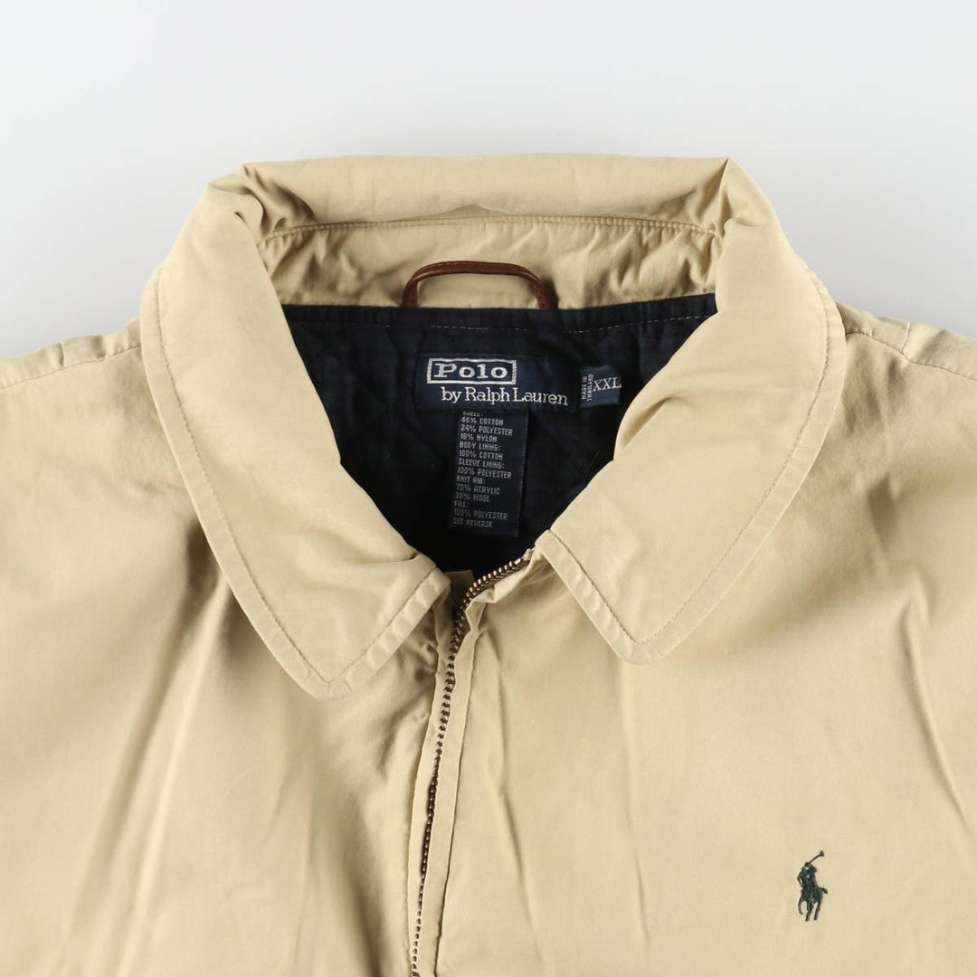 Ralph Lauren POLO by Ralph Lauren padded swing top sports jacket, men's size XXL cotton Beige type Vintage Second Hand