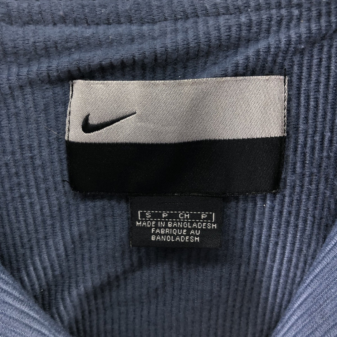 2000'S Nike Half-Zip Cotton Pullover Hoodie, Men's XL cotton Navy blue Vintage Second Hand