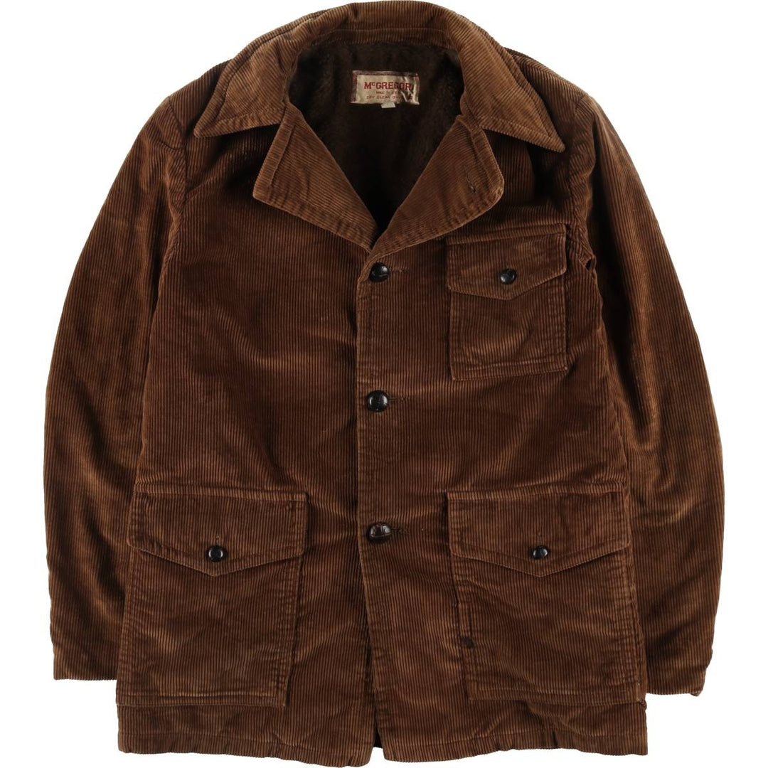 Vintage 1970'S McGREGOR corduroy jacket, made in the USA, size M, men's unclear brown type Vintage Second Hand