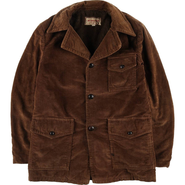 Vintage 1970'S McGREGOR corduroy jacket, made in the USA, size M, men's unclear brown type Vintage Second Hand