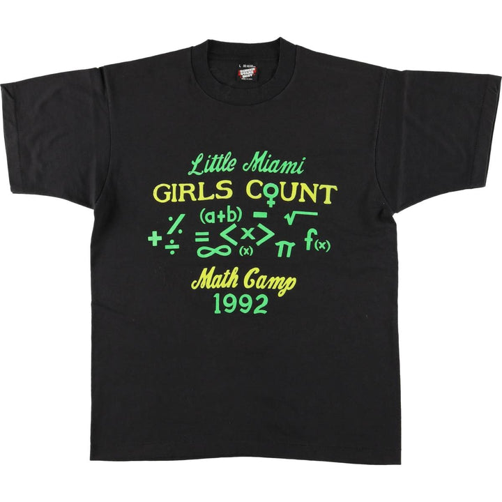 90'S SCREEN STARS Printed T-shirt Made in USA Men's L Vintage cotton black type Vintage Second Hand