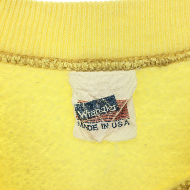 80'S Wrangler One Point Logo Sweatshirt Trainer Made in USA Women's S Vintage /eaa411967