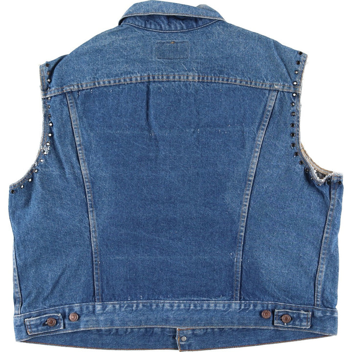 70s~80'S Levi's 70505-0213 Cut-off Sleeve Denim Vest Men's XXL Vintage /eaa412058