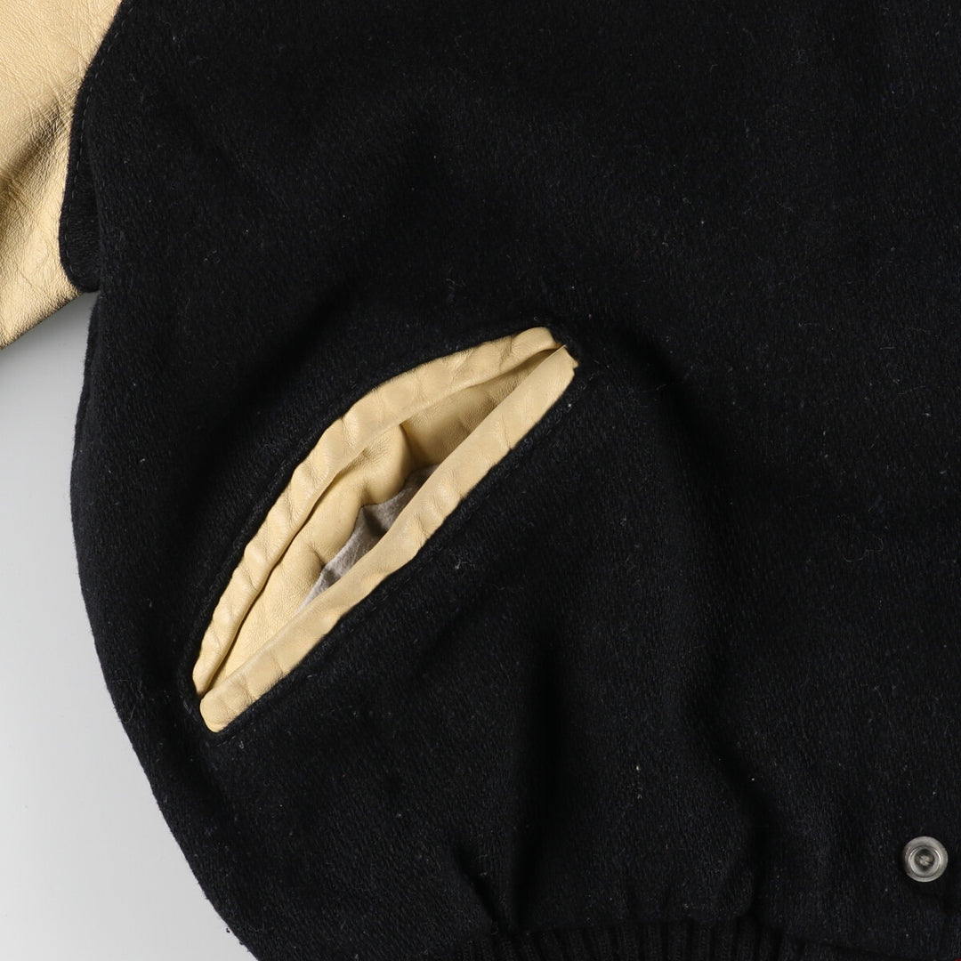 80'S Leather Sleeve Wool Stadium Jacket Award Jacket Varsity Jacket L Vintage /eaa412199