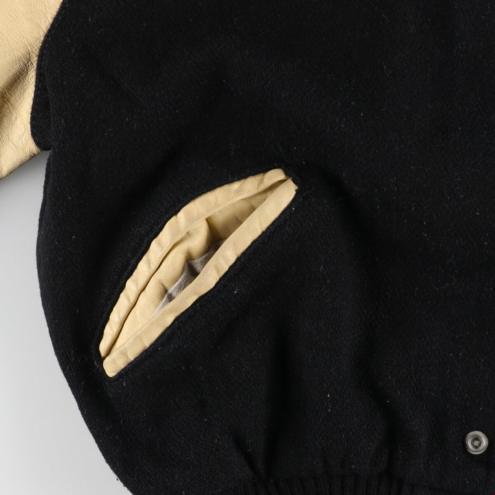 80'S Leather Sleeve Wool Stadium Jacket Award Jacket Varsity Jacket L Vintage /eaa412199