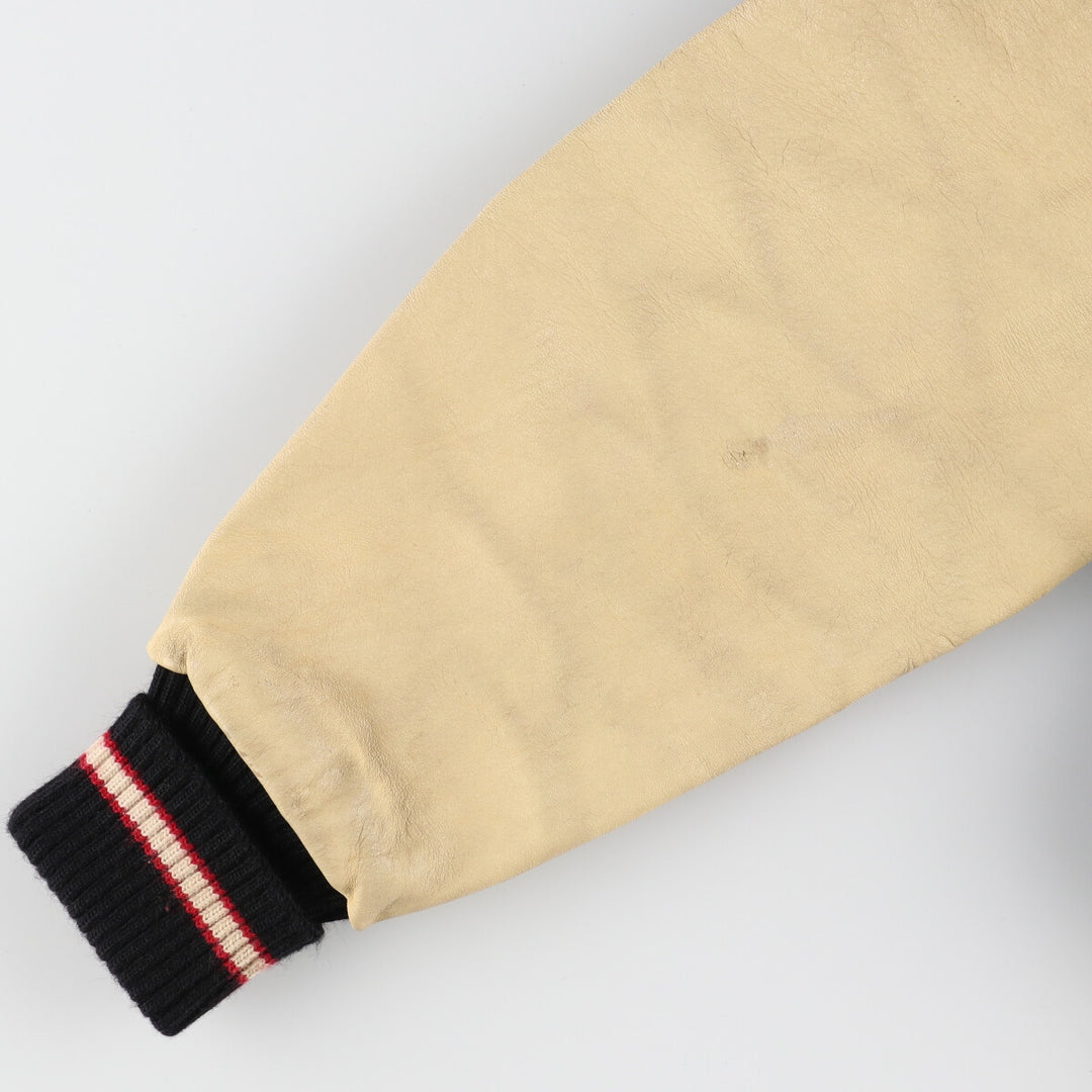 80'S Leather Sleeve Wool Stadium Jacket Award Jacket Varsity Jacket L Vintage /eaa412199