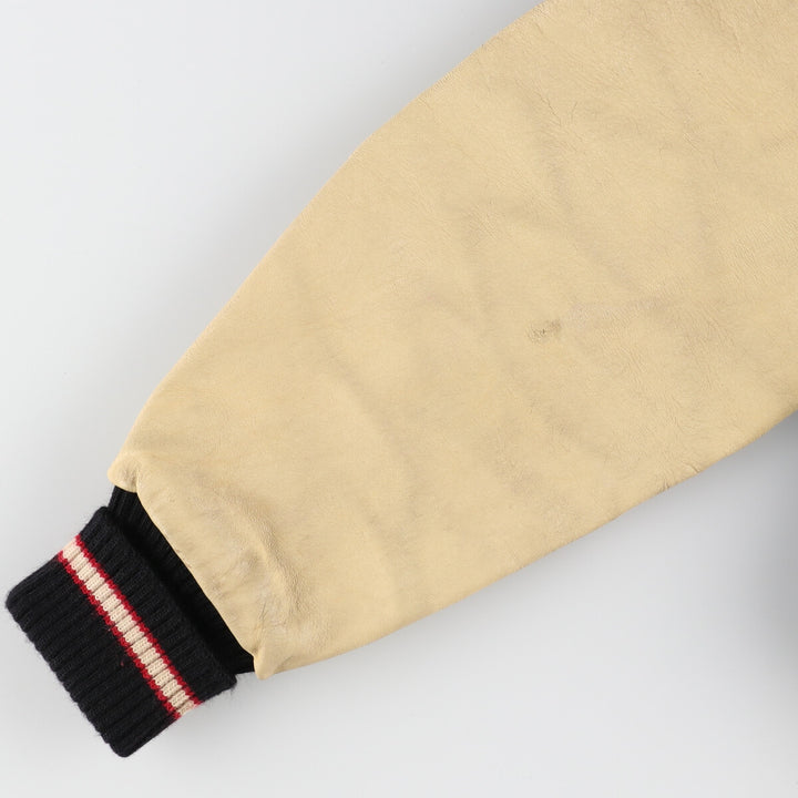 80'S Leather Sleeve Wool Stadium Jacket Award Jacket Varsity Jacket L Vintage /eaa412199