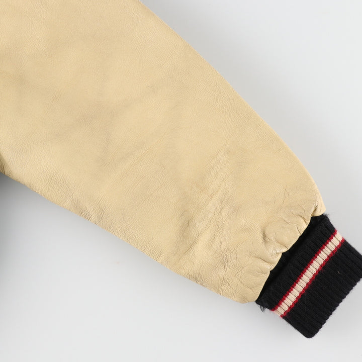 80'S Leather Sleeve Wool Stadium Jacket Award Jacket Varsity Jacket L Vintage /eaa412199